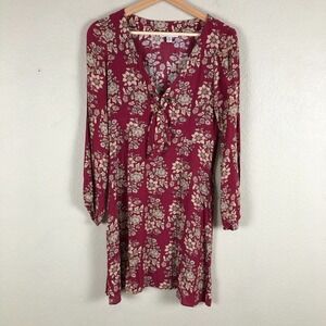 American Eagle Outfitters Floral Cottagecore Dress Women XS Red Maroon Feminine